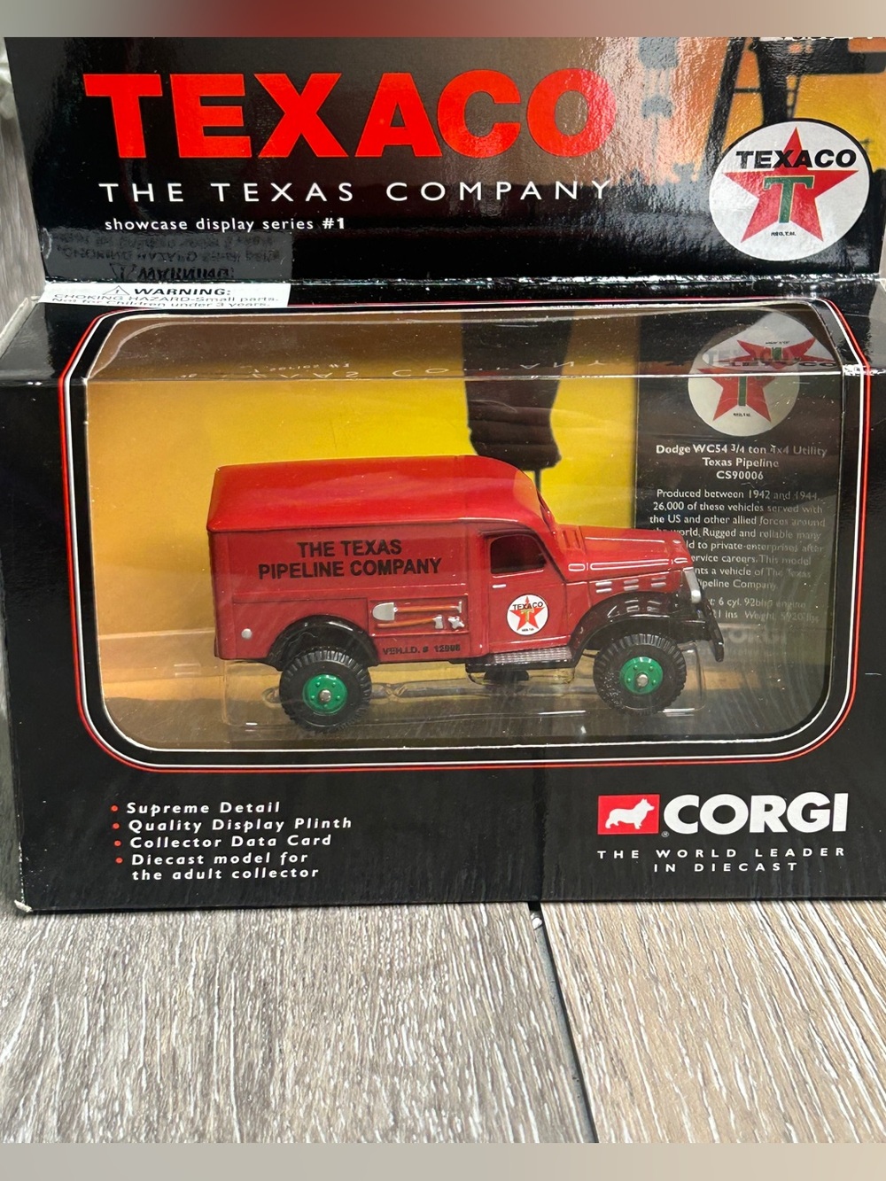 Corgi TEXACO Dodge 4x4 Texas Pipeline Utility Truck CS90006 Diecast NIB